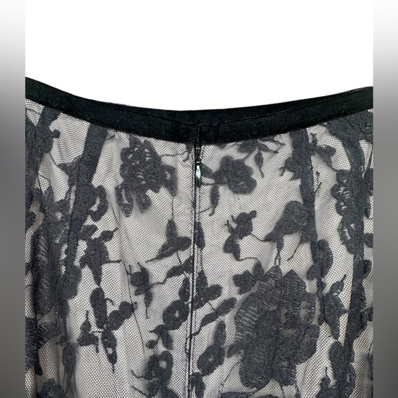 Talbots Womens Floral Nylon Lace Embroidered Full Skirt Size 8 Whimsygoth Fairy - Picture 9 of 9